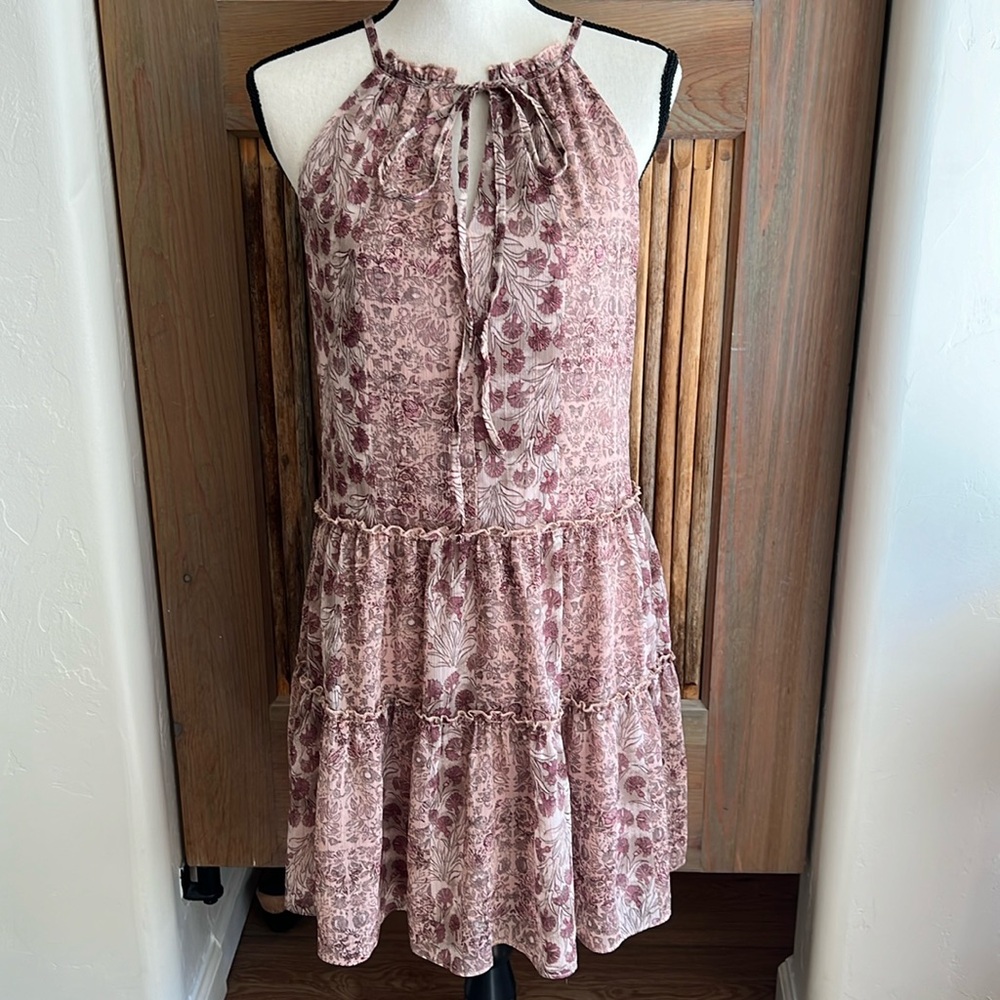 DREW Anthropology Floral Dress, Size Small, Fully Lined, 100% Polyester